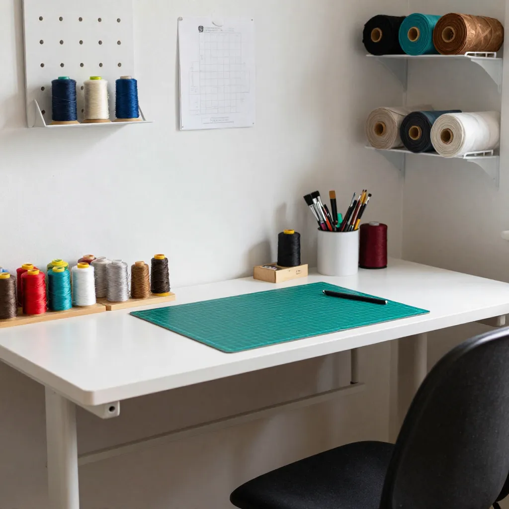 Textile workspace setup